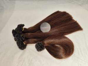 100% Premium Raw Vietnam Pre-bonded Remy Hair Extensions Super Double Drawn Keratin Flat Tip Beads Wave Style - Product Image 2