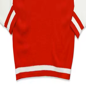 Pull ROUGE et blanc Pull Cardigan tricoté Université - Product Image 4