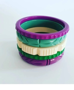 Stylish Design Multi-Color Resin <b>Bangles</b> Handicrafts Jewelry for Craft Usage Model Pattern Gift Resin Bracelets Party Wedding - Product Image 5