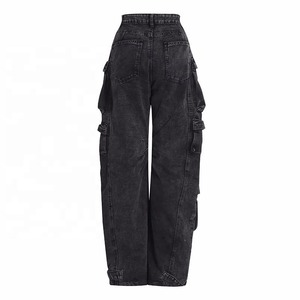 Pantalones Vaqueros de Moda para Mujer, con Múltiples Bolsillos, Transpirables, Nuevo Modelo, Multicolores, Estilo Cargo, Holgados, Cintura Media, Venta al por Mayor - Product Image 2