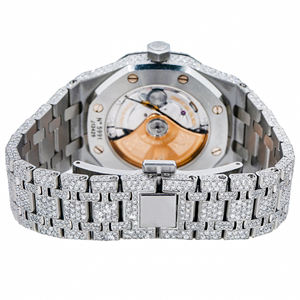 Montre analogique en quartz Moissanite avec cadran en verre, acier inoxydable, luxe, design extérieur, style français - Product Image 4