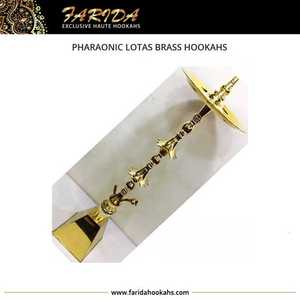 Cachimbas de latón hechas a mano de lujo Farida Flor faraónica única para diseño de loto Ediciones limitadas con técnicas de laca - Product Image 2