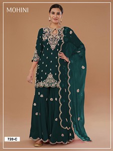 Collection de costumes Salwar brodés Blooming Vichitra Catalogue complet disponible au tarif de gros, collection premium en gros. - Product Image 4