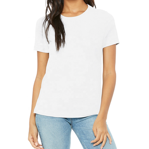 Mujeres al por mayor de algodón en blanco de color sólido camiseta de las mujeres en blanco mejor calidad de algodón camiseta para la impresión personalizada de las mujeres camisetas - Product Image 5