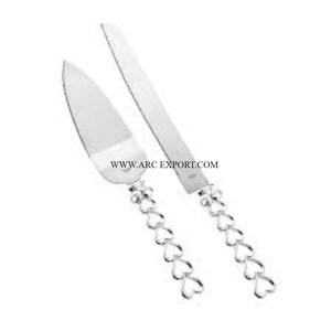 Classic Designing Stainless Steel Silver Ware Wedding <b>Cake</b> <b>Server</b> and Knife With Designer Handle Wedding Decorative <b>Cake</b> <b>Server</b> - Product Image 3