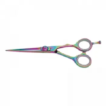 Hair Cutting Stainless Steel Scissors Shears for Barber Salon and Professional Hairdressers Titanium Coated Beard Mustache