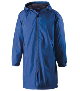 Men's Winter Coated Football Sideline <b>Cape</b> Jacket Embroidery Fleece Lining Waterproof Windproof Nylon Shell England Style Parka - Product Image 6