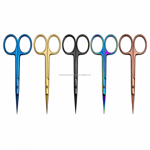 Ciseaux à cuticules professionnels en titane doré, acier inoxydable, pointe droite et aiguisée, outil de beauté pour la manucure - Product Image 3