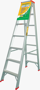 Escalera plegable de aluminio ligera con plataforma antideslizante ancha para seguridad - Product Image 2