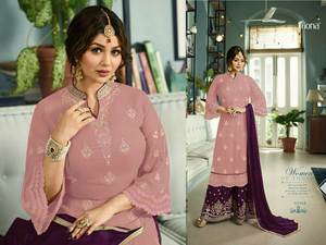 Estilo de Bollywood Último nuevo diseño Aspecto elegante Mes de Eid Tela especial de Georgette Tres piezas Salwar Kameez a una tarifa más baja - Product Image 2