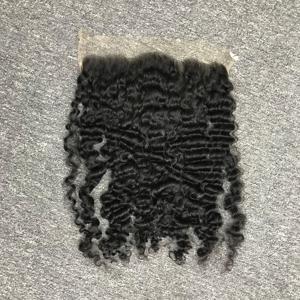 Superventas 100% Extensiones de cabello crudo vietnamita Cabello humano rizado birmano frontal - Product Image 6