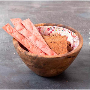 Vaisselle de forme personnalisée de la meilleure qualité bol de service alimentaire travail en bois et en émail bol de fruits et de dattes alimentaires classiques d'Indien - Product Image 5