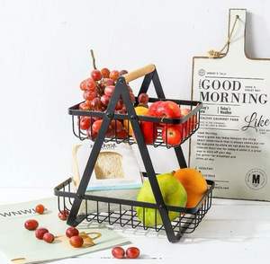 Most Popular Iron Fruits <b>Vegetable</b> <b>Basket</b> with a Durable Frame and Stylish Design Ideal for Modern and Rustic Kitchens - Product Image 1