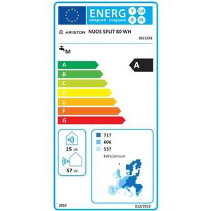 Calentador de Agua con Bomba de Calor Ariston Nuos Split 80 WH con Tanque de Almacenamiento ErP de 80 Litros - Product Image 2