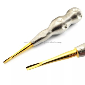 Venta al por mayor Set 6 Elevadores de raíces dentales manuales de acero inoxidable de primera calidad Patrón de luxación Mango Limpieza dorada Relleno de dientes - Product Image 4