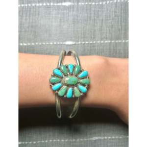 Alicia Wilson Kingman Turquoise & Sterling <b>Silver</b> Fashion <b>Cuff</b> <b>Bracelet</b> - Product Image 5