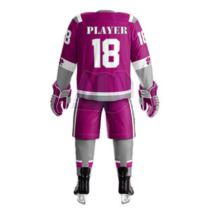 Conjuntos de Uniformes de Hockey sobre Hielo con Logotipo Personalizado, Incluye Jersey y Pantalones, Transpirables, que Absorben la Humedad, 100% Poliéster, Unisex para Adultos, para Equipos - Product Image 3