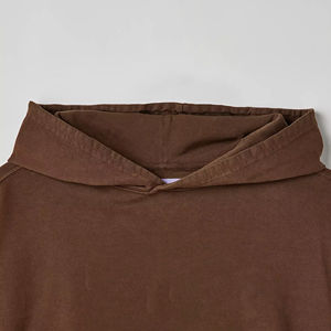 100% coton Polyester hommes brodé hiver polaire pull à capuche goutte épaule Style à capuche Design personnalisé thermique - Product Image 5