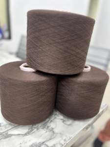 เส้นด้ายถักรีไซเคิลย้อมสีปลายเปิดประมาณ50ตัวเลือกหลากสี NE 6ถึง30ชนิดนับจำนวนแบบ poy & FDY - Product Image 5