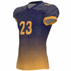 Nouvel Arrivage – Ensembles d'uniformes de football américain 100 % polyester, grandes tailles, respirants, anti-humidité, UPF 50+, anti-bactériens, manches courtes - Product Image 2