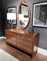 Elegante comò contemporaneo con finitura in noce con Hardware in ottone fatto a mano eleganti mobili per camera da letto per casa alberghi appartamenti