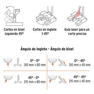 Sierra Ingletadora Telescópica Eléctrica de 10 Pulgadas para Bricolaje e Industrial, para Madera, Metal, Piedra y Revestimientos, con Certificación GS - Product Image 3