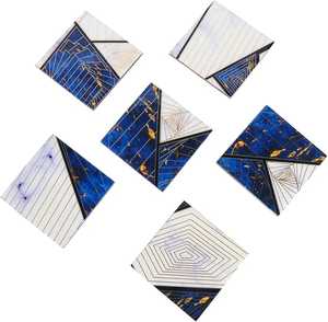 ชุดถาดรองน้ำชาไม้สำหรับตกแต่งบ้านจากผู้ผลิตอินเดียที่รองแก้วทำจากเรซิน - Product Image 1