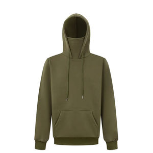 Cremallera de gran tamaño Unisex Peso pesado 100% Algodón Pasamontañas personalizado y Ninja Sudadera con capucha Cubierta de la cara Sudaderas con capucha Sudadera con capucha de manga larga para hombres - Product Image 1