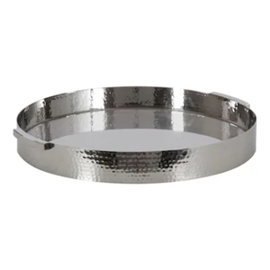 Exclusive Quality Fruit and Food Galvanized <b>Tray</b> With Gold Polished Handles Large Size Tableware Food Server Ware Metal <b>Trays</b> - Product Image 3
