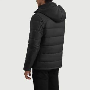 Custom Design Men Canvas <b>Thin</b> Windproof Hooded <b>Puffer</b> <b>Jacket</b> for Lifestyle & Outdoor Use with OEM Branding - Product Image 4