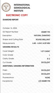 อัญมณี B2B บริสุทธิ์สำหรับ GIA ได้รับการรับรอง1.07 CT เพชรสีขาวหลวมเจียระไนแบบธรรมชาติงดงาม BX-219 - Product Image 3