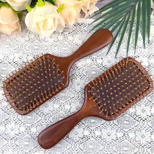 Natural Wooden Durable Polished Massage Comb Anti-Static Hair Comb Wide Tooth <b>Scalp</b> <b>Massager</b> for Daily Use - Product Image 6
