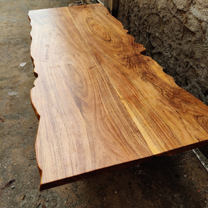 Mesa de Comedor Moderna de Diseño Artesanal en Madera Maciza de Acacia Premium para 8 Personas, Bordes Personalizados, Superficie Mate, Muebles para el Hogar - Product Image 4