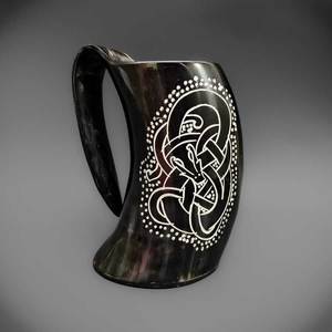 Corne à boire viking en céramique écologique de qualité supérieure, mug à bière réutilisable grande capacité, exporté directement d'Inde pour la rentrée scolaire - Product Image 5