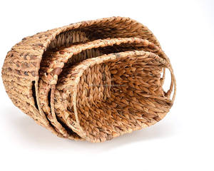 For Home Water Hyacinth Serving <b>Tray</b> Set/3 Handmade in Vietnam Home Organizer - Product Image 2