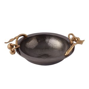 Bol à fruits en aluminium plaqué or Bol de service à salade et à dessert brut Pièce maîtresse de mariage Vaisselle Bol de conservation des aliments - Product Image 6