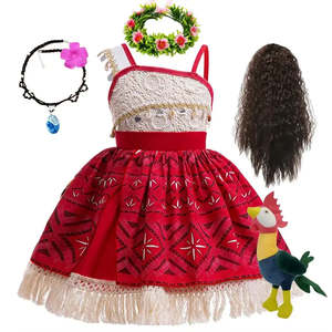 Disfraz de Princesa Vaiana para Niñas, Vestido de Algodón con Traje y Accesorios, Ideal para Halloween - Product Image 1