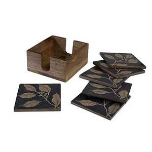 Posavasos redondos de madera y mármol, posavasos para tazas de té para uso en el hogar, Hotel, restaurante, precio al por mayor, hecho a mano en India Art Place - Product Image 2