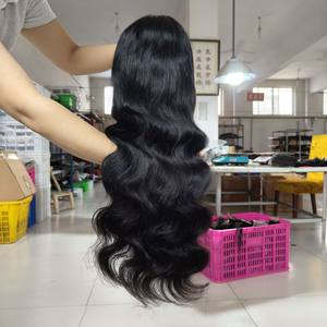 Parrucche Frontali in Pizzo Pre-Plucked Senza Colla, <span class=keywords><strong>Onda</strong></span> Corporea, 100% Capelli Umani Veri, Parrucche Brasiliane <span class=keywords><strong>Onda</strong></span> Corporea Remy all'Ingrosso - Product Image 2