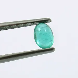 พลอย0.45Cts ทรงไข่มรกตธรรมชาติคุณภาพสูงแซมเบียมรกตสีเขียวมรกตสวยงามขนาด4.2x5.8มม. สำหรับใส่แหวน - Product Image 6