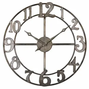 Horloge murale en métal de luxe, nouveau Style d'art de salon, décoration de maison de ferme décorative, horloge murale en métal, offre spéciale - Product Image 4