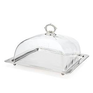 Food <b>Cake</b> Decor Stand Handmade Design Shiny Finishing Round For Weddings Birthday <b>Cake</b> Serving Metal <b>Cake</b> Stand With <b>Glass</b> <b>Dome</b> - Product Image 1