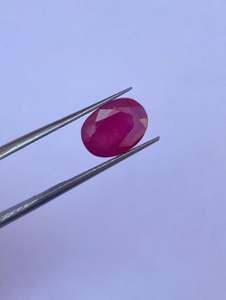 Fine Quality Natural <b>Red</b> Ruby Jewel Stone Transparent Loose Stone Oval Cut Precious Stone by Exporter at Best Price - Product Image 2