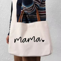 Vente en gros de petits quantité minimale de commande élégants sacs fourre-tout en toile réutilisables à bandoulière en coton pour femmes de taille extra large avec logo imprimé personnalisé