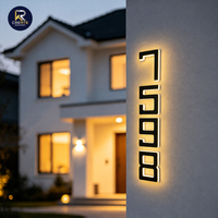Números de Casa Modernos con Clasificación IP65 de 6.7 Pulgadas, Ahorro de Energía, Brillo Autoluminiscente Nocturno, Fuente Única para Buzón, Venta al Por Mayor