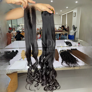 Raides Ondulés Super Double Dessiné Vietnamien Raw Naturel Extensions de Cheveux Humains Meilleur Prix de Gros - Product Image 4