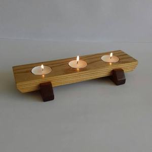 Porte-bougie en bois de luxe, écologique, rond, pour la maison, les hôtels, les restaurants et les cafés, décoration de table de Noël - Product Image 3