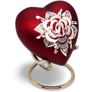Urna de corazón hecha a mano de Metal, urna de cremación de recuerdo para cenizas de mascotas humanas, urna grabada en forma de corazón - Product Image 3