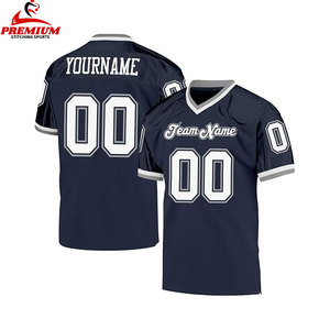Service OEM Meilleure vente Maillot de football américain T-shirt 100% coton le plus exigeant pour hommes Maillot en maille imprimé coupe ample - Product Image 4