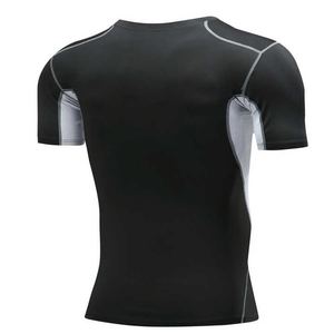 Vente en gros directe d'usine de t-shirts de gymnastique ajustés pour hommes Oem Odm vêtements de fitness personnalisés tissu doux à séchage rapide décontracté confortable - Product Image 3